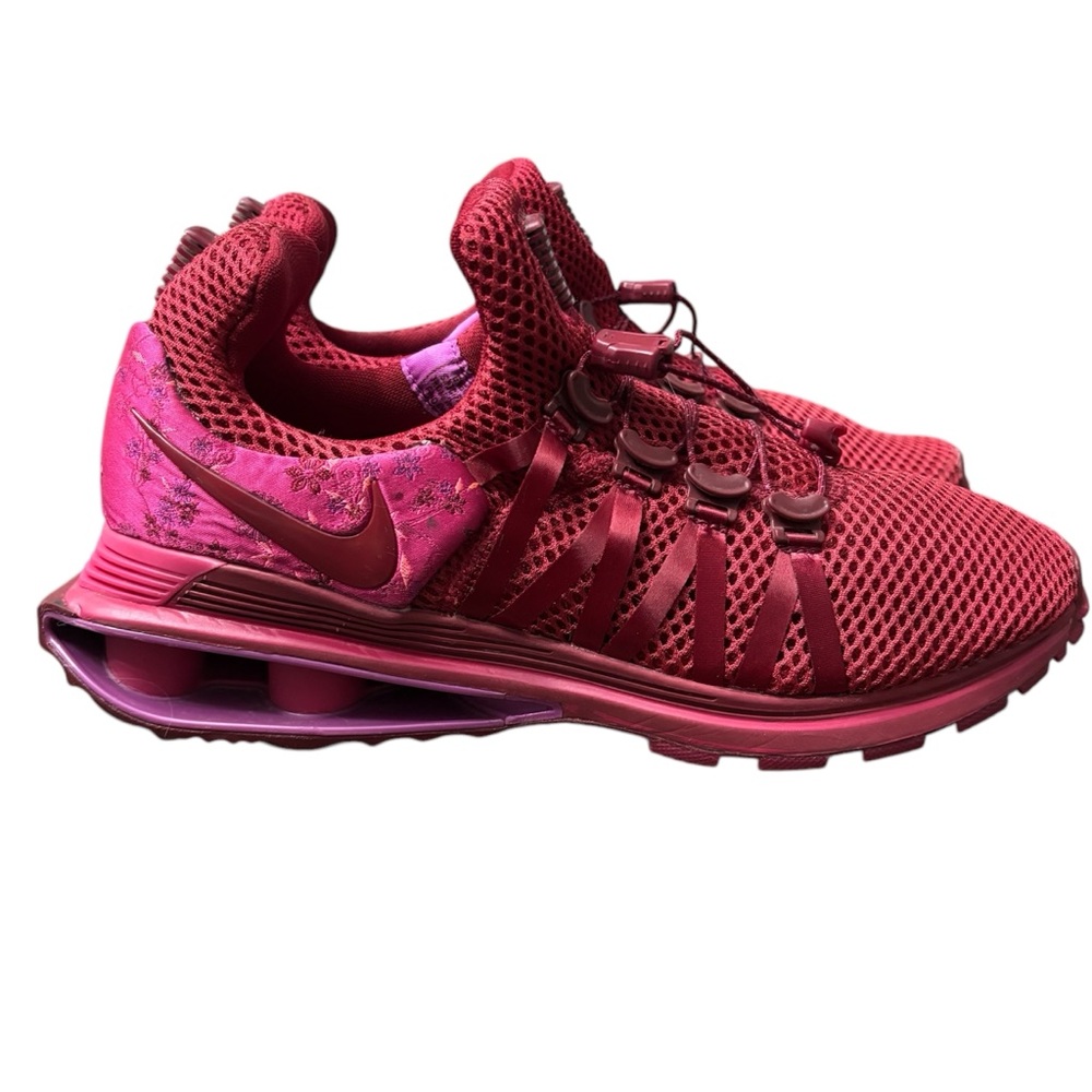 Nike Women's Shox Gravity Sneakers red crush hot pink floral   7